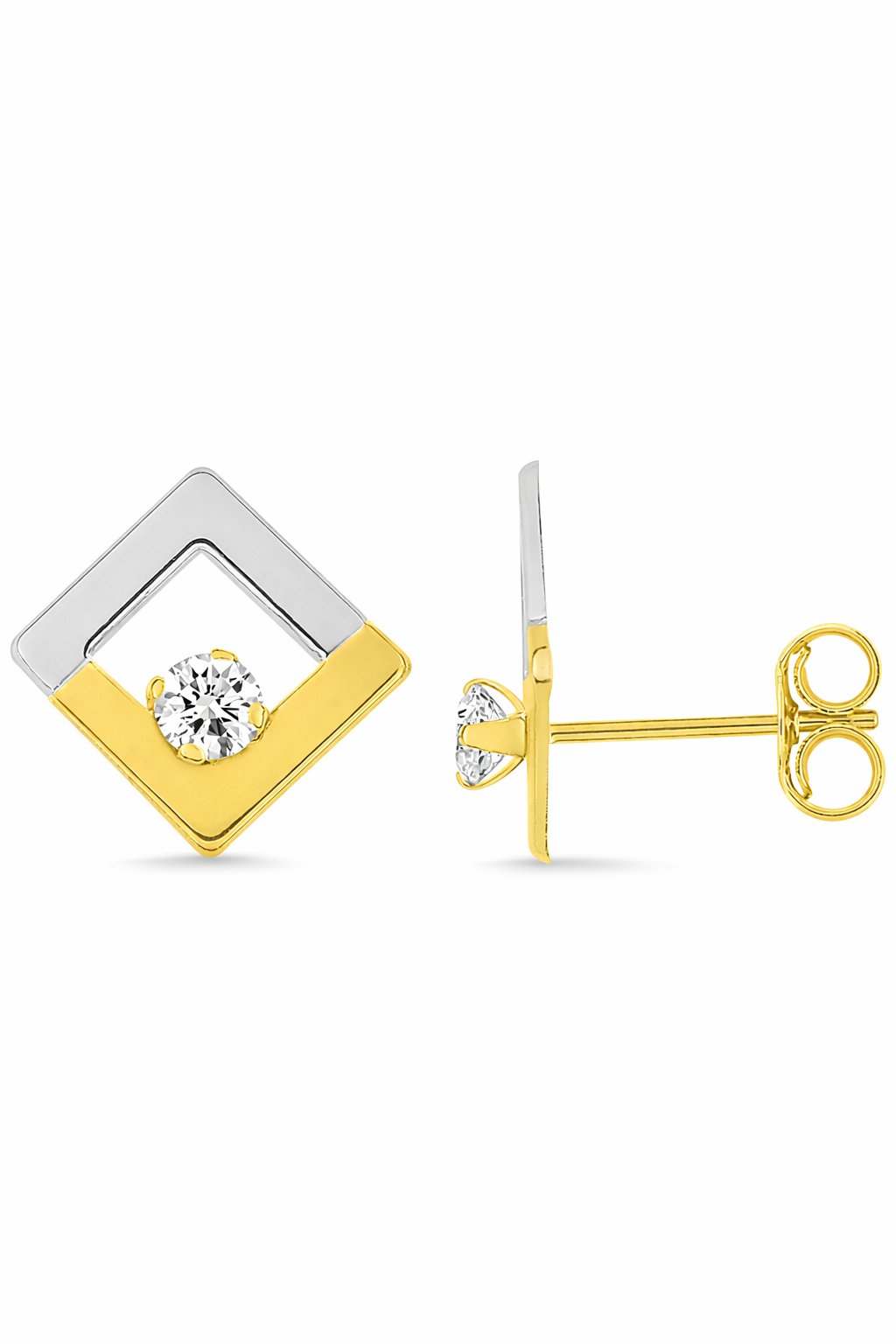 Bijou en or 375 avec oxyde de zirconium