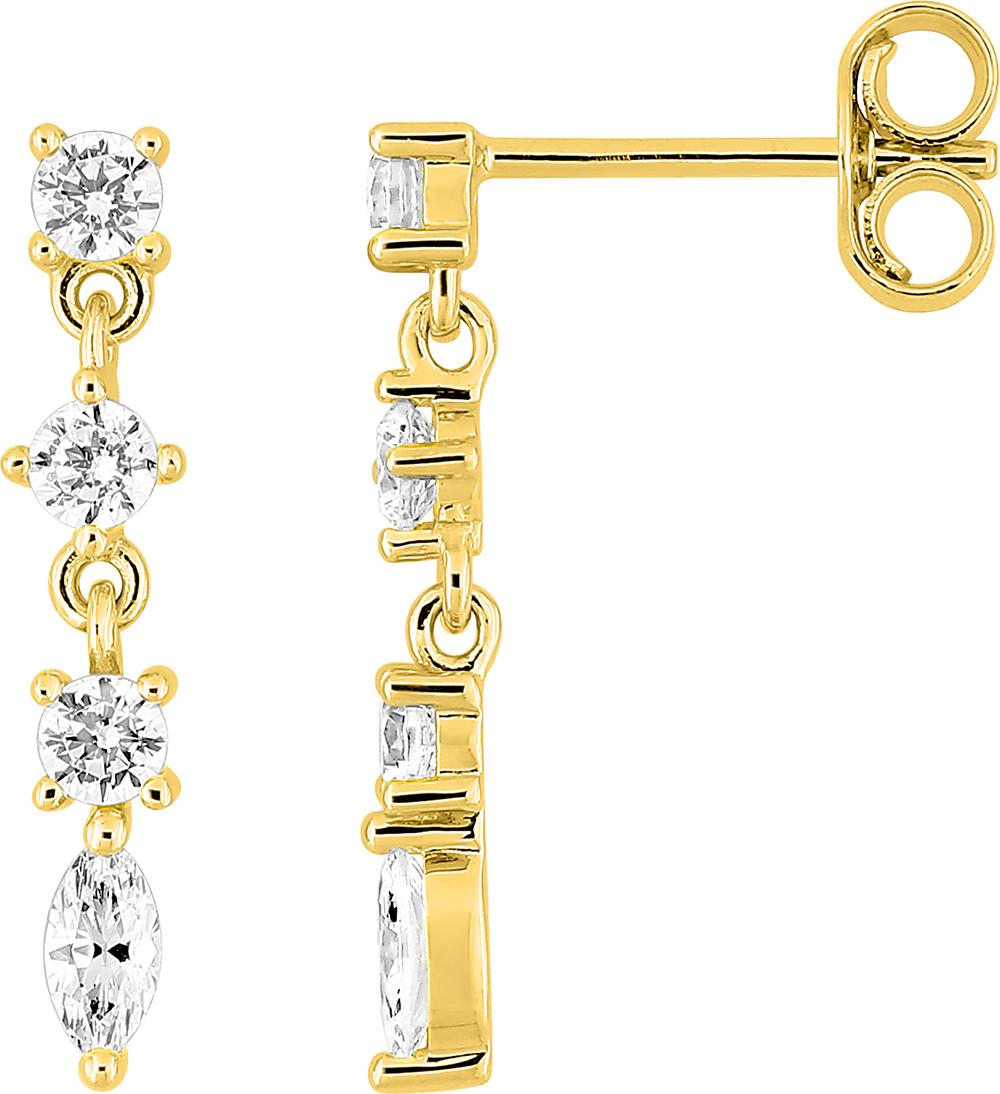 Bijou en or 375 avec oxyde de zirconium