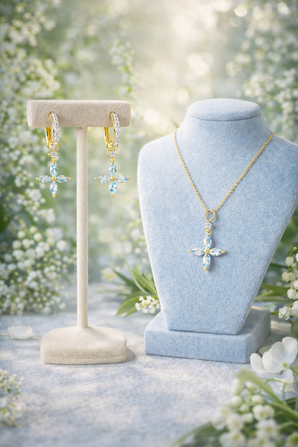 Bijou en or 375 avec oxyde de zirconium