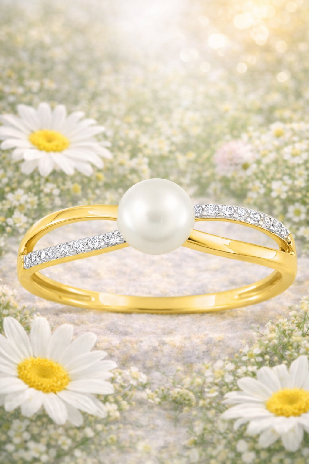 Bijou en or 375 avec oxyde de zirconium