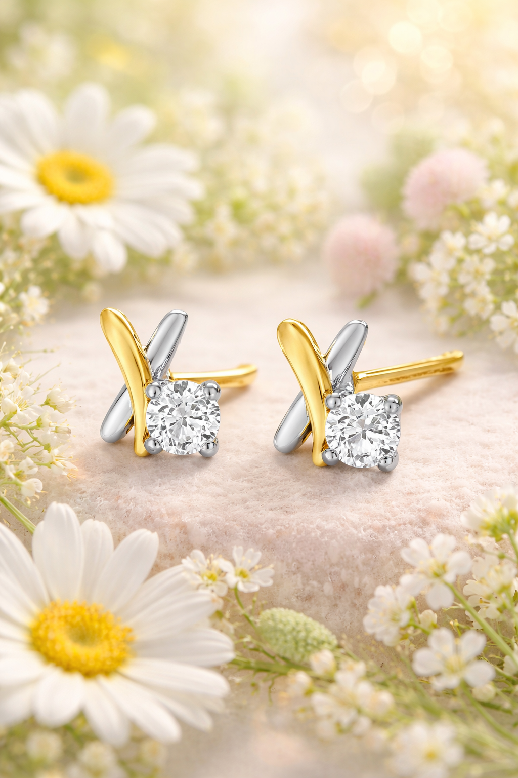 Bijou en or 375 avec oxyde de zirconium