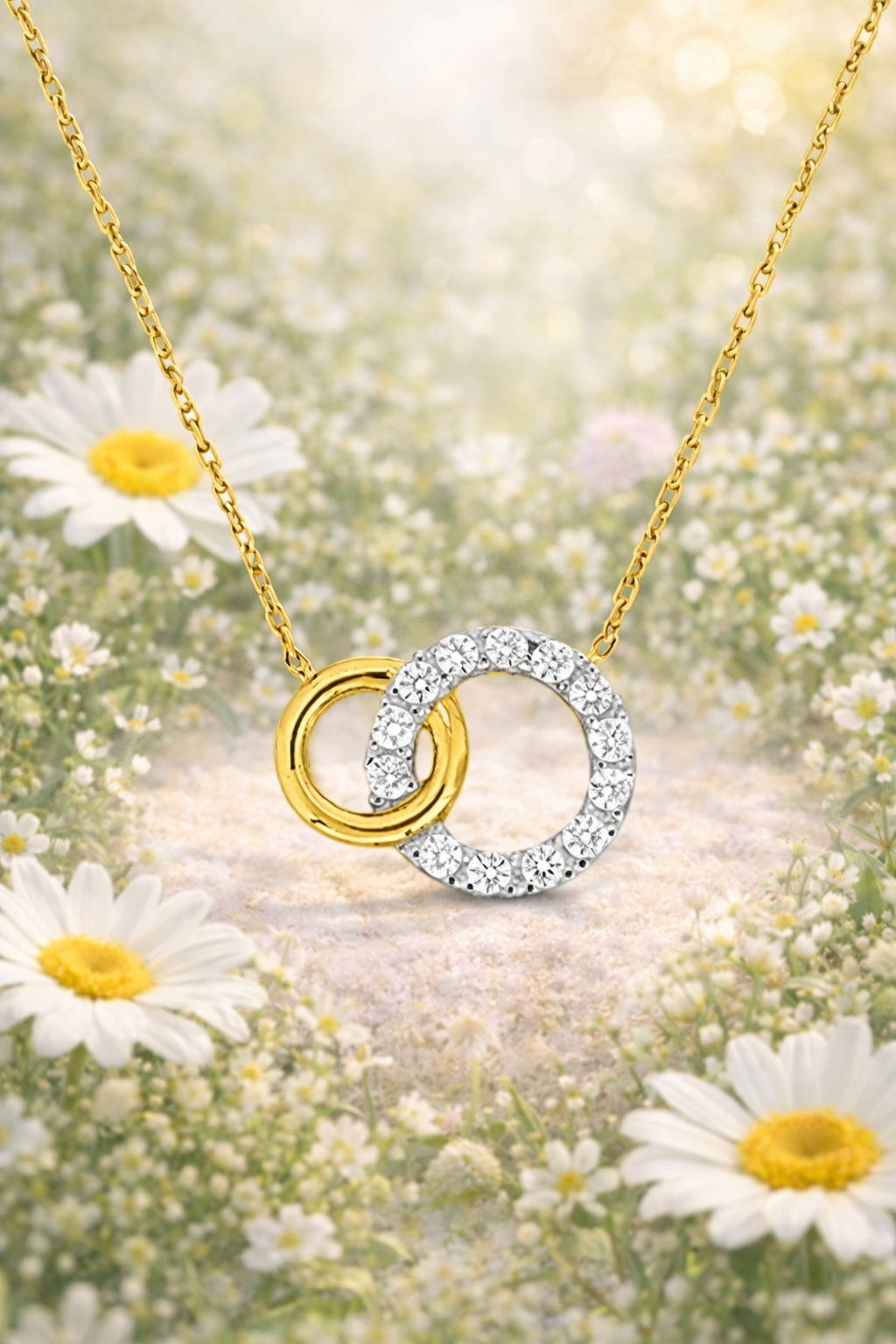 Bijou en or 375 avec oxyde de zirconium